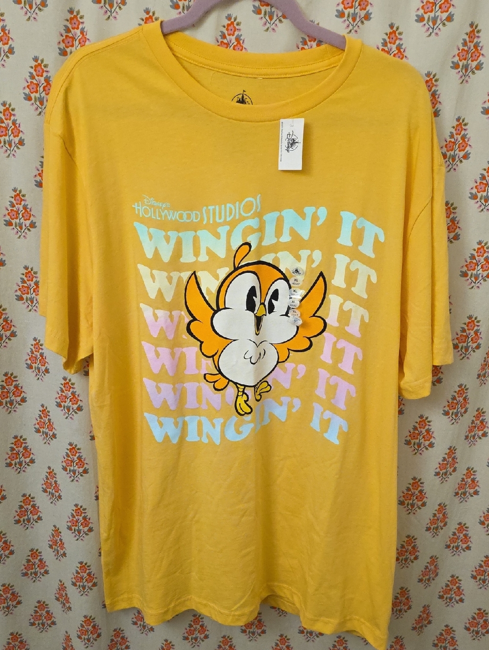 Disney Yellow 'Wingin' It' Cartoon Bird Graphic Tee